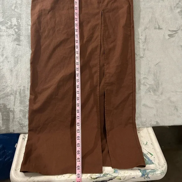 Commense linen & cotton cut out split long maxi dress - Picture 5 of 10